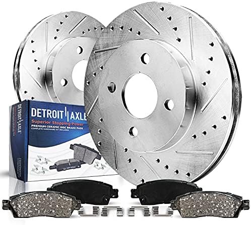 Detroit-Tengely - 4 Húz Előre Fúrt Lyukban Rotorok + fékbetétek Cseréje a Chevy Cobalt Pontiac G5 Szaturnusz-Ion