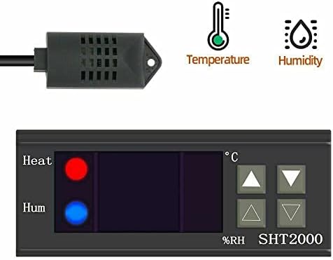Hőmérséklet Páratartalom Páratartalom Termosztát AC110V-220V Érzékelő Vezérlő（SHT2000）
