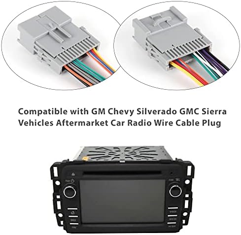 NuIth Rádió Sztereó Kábelköteg Adapter Csatlakozó Kompatibilis GM Chevy Silverado GMC Sierra 2000-2012