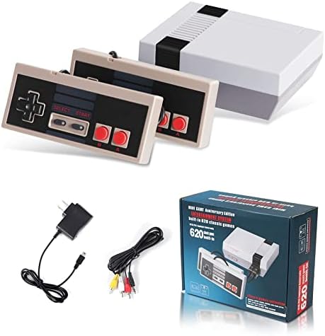 JOULIN Klasszikus Mini NES Retro videojáték-Konzol Előre 620 Játékok 2 Vezérlők, AV Kimenet 8-bites Videó