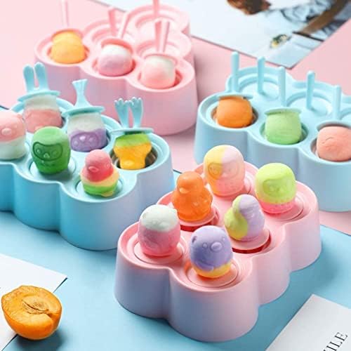 Mini jégkrém Formák BPA Mentes, Szilikon Újrafelhasználható Kis Fagyi Formák Botokkal, DIY Fagyit Döntéshozók
