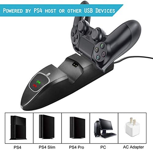 PS4-Vezérlő, Töltő Dual USB 1000mA Gyors-töltőállomás / 2 Töltő Dokkoló Állvány Állomás LED Kijelző Sony