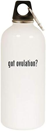 Molandra Termék van ovuláció? - 20oz Rozsdamentes Acél, Fehér Üveg Vizet a Karabiner, Fehér