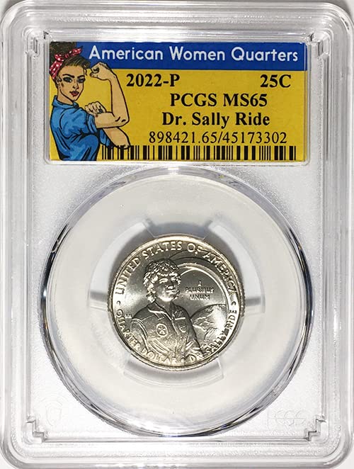 2022 P Amerikai Nők Negyede Dr. Sally Ride Negyed MS 65 Rosie Címke PCGS