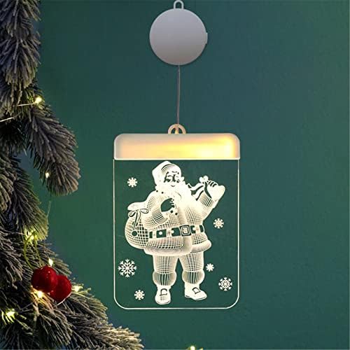 Karácsonyi Ablak függő Lámpák Dekorációk, Karácsonyi Dekoráció Szabályozható 3D LED Meleg Fehér Fény Beltéri/Kültéri/Ablak/Hálószoba/Terasz/karácsonyfa