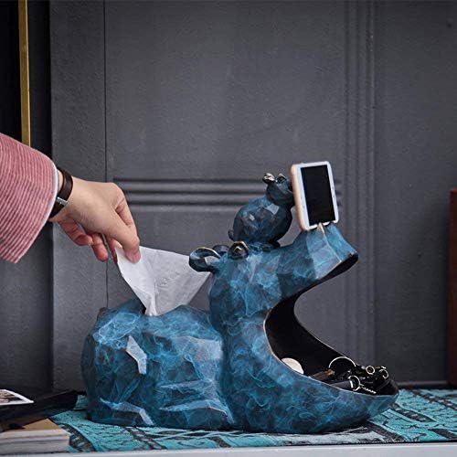 LIUSHI Víziló Tároló Doboz Szobrok,Kreatív Asztal Dekoráció Szövet Mezőbe,Kozmetikai Szervező Telefon