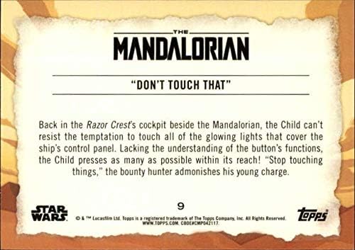 2020 Topps A mandalore-i Utazás a Gyermek 9 Ne Érintse meg, Hogy a Baba Star Wars Yoda Trading Card