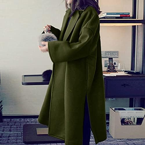 FOVIGUO Plus Size Tavaszi Munka, a Modern Kapucnis Női Hosszú Ujjú Gomb Le Kényelem Kabát, Poliészter