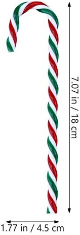 NUOBESTY Candy Cane Dekoráció 6db Karácsonyi Műanyag Candy Cane karácsonyfa Dísz Lóg Candy Cane Varázsa