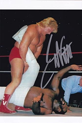 Greg Valentin Aláírt 4x6 Fénykép JYD Kép WWE WCW NWA New Japan Pro Wrestling - Dedikált Birkózás Fotók