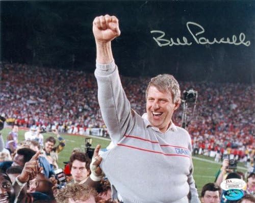 Bill Parcells dedikált 8x10 Fotó (New York Giants 1986 Super Bowl Győzelem) Kép 4 TÁRSASÁGGAL Hitelesített
