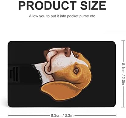 A Beagle Kutya Álló USB-Meghajtó Hitelkártya Design USB Flash Meghajtó U Lemez, pendrive, 64G