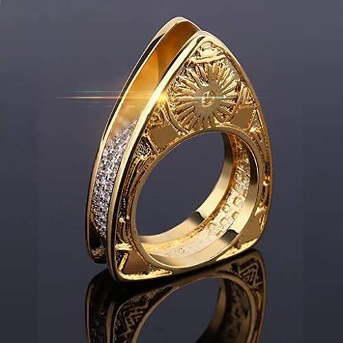 Nyilatkozatot, valamint Egymásra Eljegyzési Gyűrűt a Nők Egyedi Design Fém Geometriai Tér Cirkon Női Gyűrű,