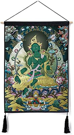 ZenBless Tibeti Thangka Zöld Tara Gyönyörű Könyörületes, a Művészet a Feng Shui Festmény a Templom Buddhista