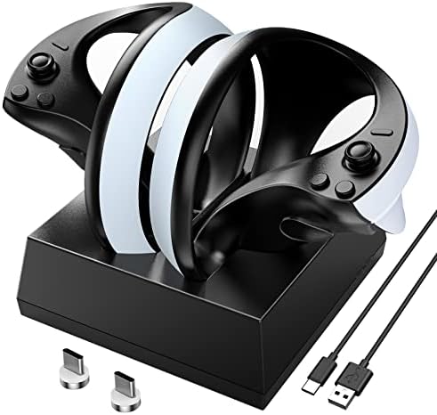 Mooroer PS VR2 töltőállomás Sony PS VR2 Értelemben Szabályozók, PS VR2 Töltés Dock LED, Mágneses nagysebességű