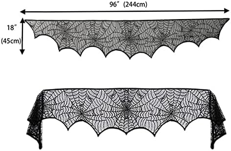 DS. JELLEGZETES STÍLUS Halloween Dekoráció 96 Hüvelyk Halloween Köpeny Sál Pókháló Gótikus lakberendezés