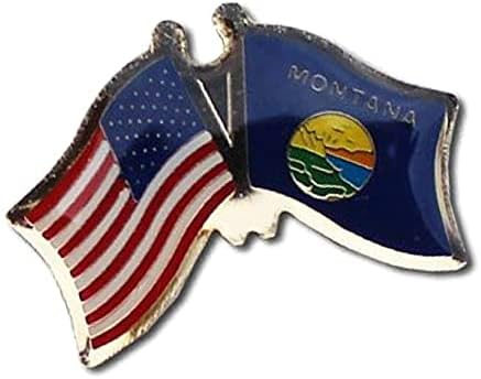 Új Rengeteg 6 USA-ban az Amerikai Montana Állam Barátság Zászló Kerékpár Kalap Sapka Dekoráció Kitűző