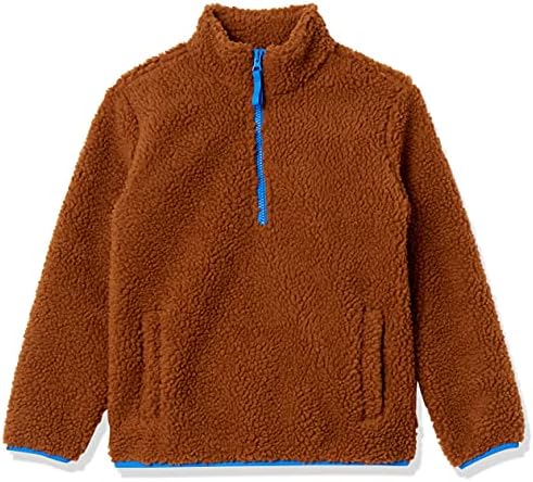 Essentials Fiúk, Kisgyermekek' Polar Fleece Bélelt Sherpa Negyed Zip jacket