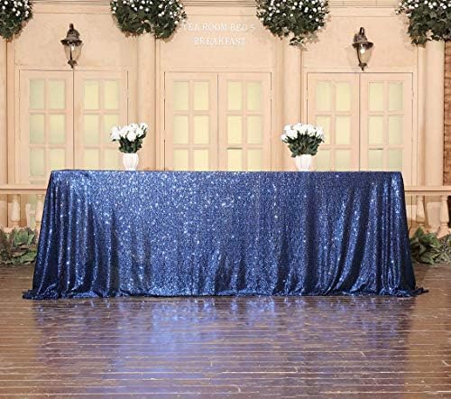 SquarePie Sequin Terítő 90 x 156 Centis sötétkék Csillogós asztalnemű, hogy az Esküvő Party